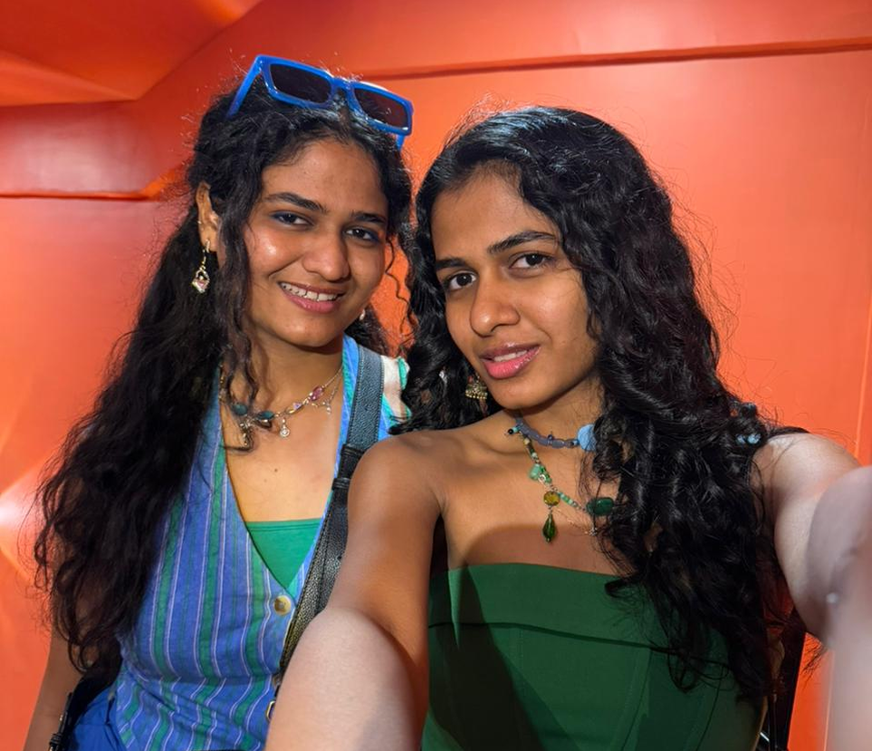 The two Santara Design founders, sisters, together